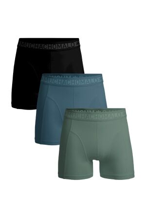 Muchachomalo Boys 3-Pack Boxershorts Green/Blue/Black