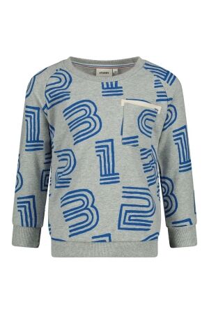 Sturdy Sweater AOP - Run the Day 665 Grijs melange