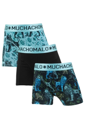 Muchachomalo Boys 3-Pack Boxershorts Print/Print/Black