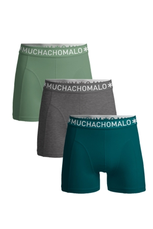 Muchachomalo Boys 3-Pack Boxershorts Green/Grey/Green