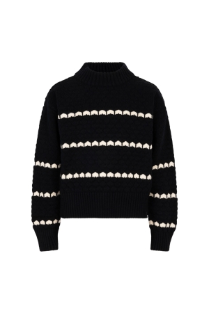 Indian Blue Jeans Knitwear Honey Comb 1999 Black