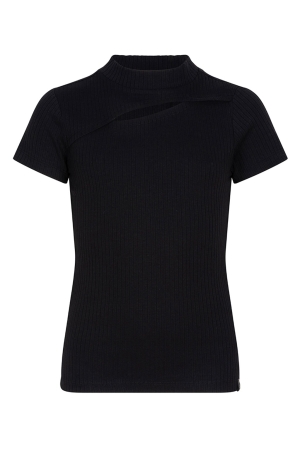 Indian Blue Jeans T-Shirt Chest Opening 999 Black