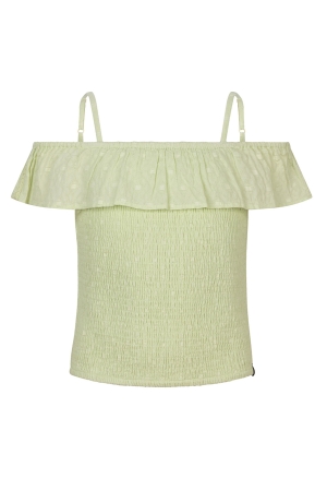 Indian Blue Jeans Lace Smock Strapless Blouse 623 Light Pastel Green