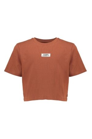 Frankie & Liberty Veltina Cropped T-shirt Warm Brown