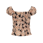 Frankie & Liberty blouses Print Leaves Black FL26141