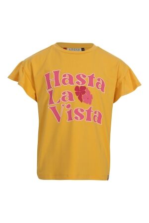 Looxs Little T-shirt met ruffles 513 Bright Yellow