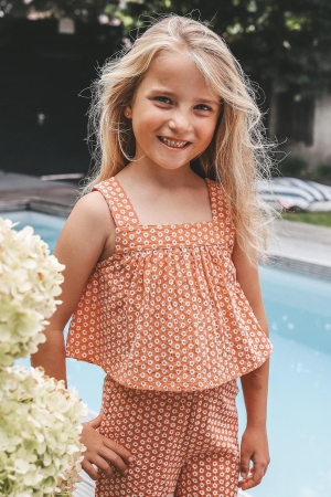 Your Wishes Top - Broderie 494 Coral