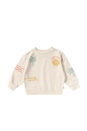 Your Wishes Oversized Sweater - Sun Waves 069 White Swan