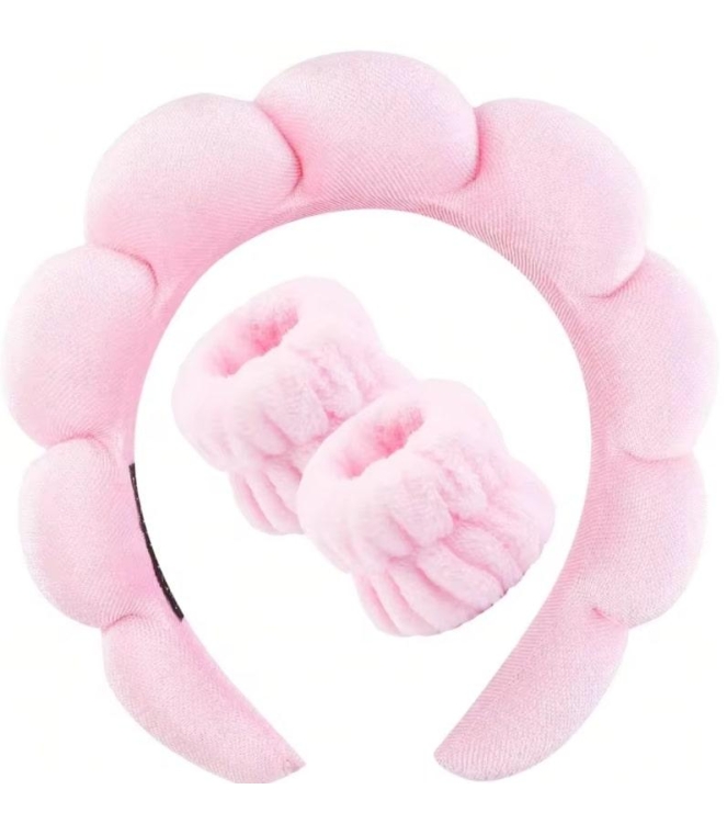 Amici Cosmetics verzorgingsproducten Pink Skincare Clouf Puff Set lavender