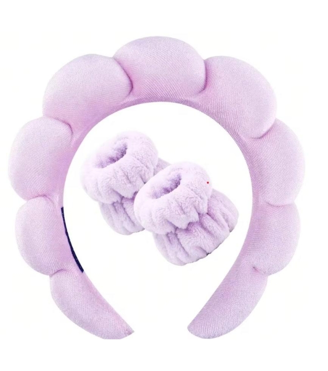 Amici Cosmetics verzorgingsproducten Lavender Skincare Clouf Puff Set lavender