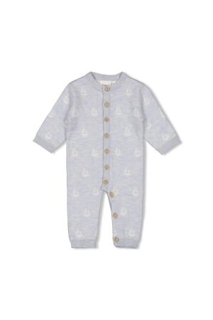 Feetje Babypakje gebreid - The Knits 016 Blauw melange