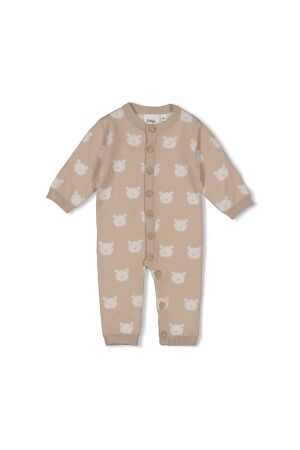 Feetje Babypakje gebreid - The Knits 451 Zand melange