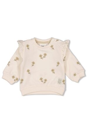 Feetje Sweater embroidery - Let Your Dreams Blossom 600 Offwhite