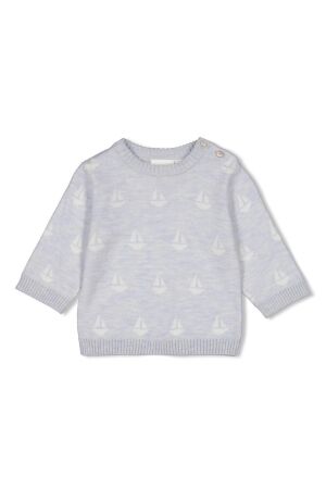 Feetje Sweater gebreid - The Knits 016 Blauw melange