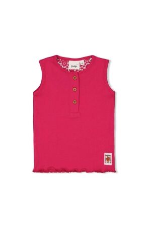 Feetje Singlet crochet rugdetail - Love Peace Aloha 180 Fuchsia