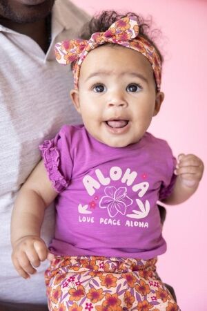 Feetje T-shirt - Love Peace Aloha 250 Paars