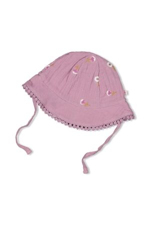 Feetje Zonnehoed mousseline embroidery - Flower Ranch 256 Violet