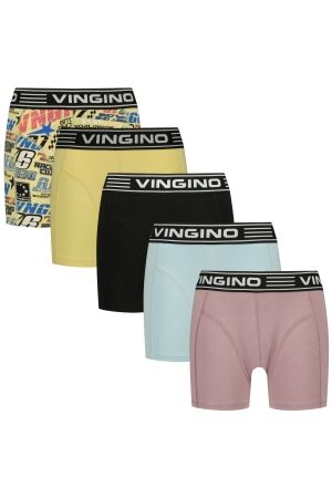 Vingino Boxershort 5-pack Street Racer Deep Black