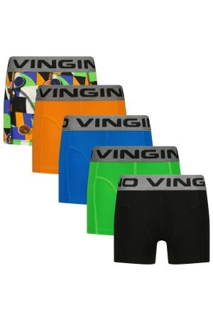 Vingino Boxershort 5-pack Graphic Color Deep Black