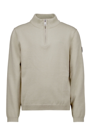 Airforce Knitwear Quater Zip 907 Taupe Plaza