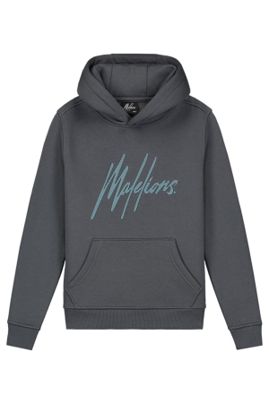 Malelions Junior Signature Hoodie 545 Dark Grey/Ice Blue