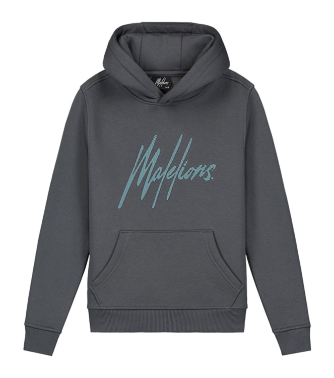 Malelions Junior truien & vesten 545 Dark Grey/Ice Blue MJ1-AW24-05