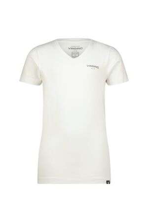 Vingino Basis T-shirt met V-hals Real White