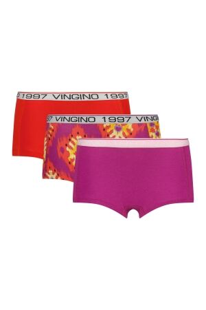Vingino 3-pack Hipsters Ethnic Heart Breeze Red