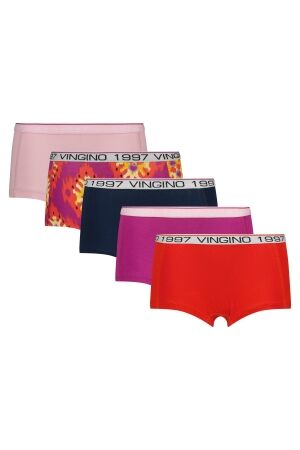 Vingino 5-pack Hipsters Ethnic Heart Aster Pink