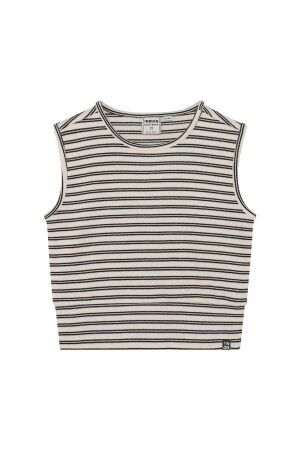 Indian Blue Jeans Cropped Top Streep Sandshell