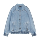 Indian Blue Jeans jassen Used Light Denim 970775