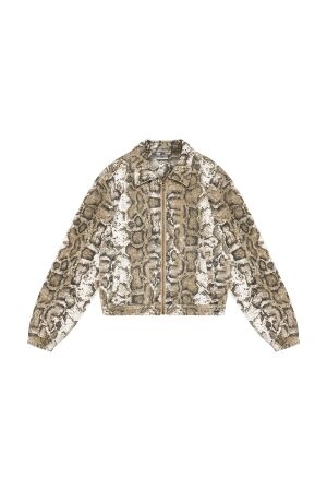Indian Blue Jeans Snake Print Jacket Sandshell