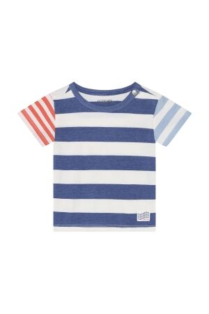 Noppies T-shirt met streepje Dusty Blue