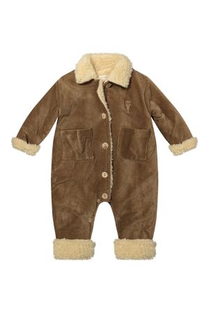 Two You Label Teddypakje Sam ribstof met knopen Brown