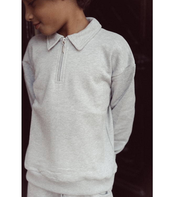 Two You Label truien Grey ZIP-SWE