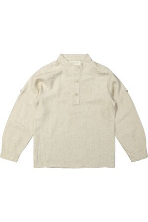 Two You Label Overhemd Leo linnen Oat