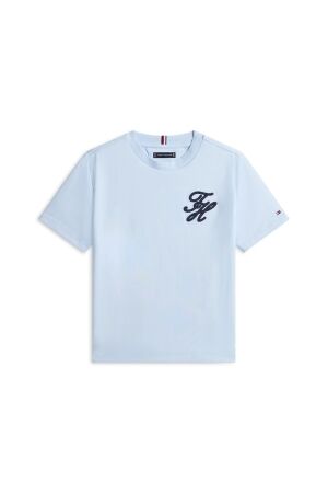 Tommy Hilfiger TH T-shirt Script Interlock Sweet Blue