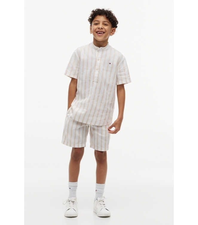 Tommy Hilfiger overhemden Classic Beige Stripe KB0KB10209