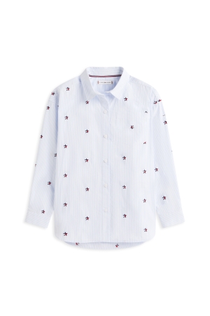 Tommy Hilfiger Overhemd Striped Star Sweet Blue Stripes