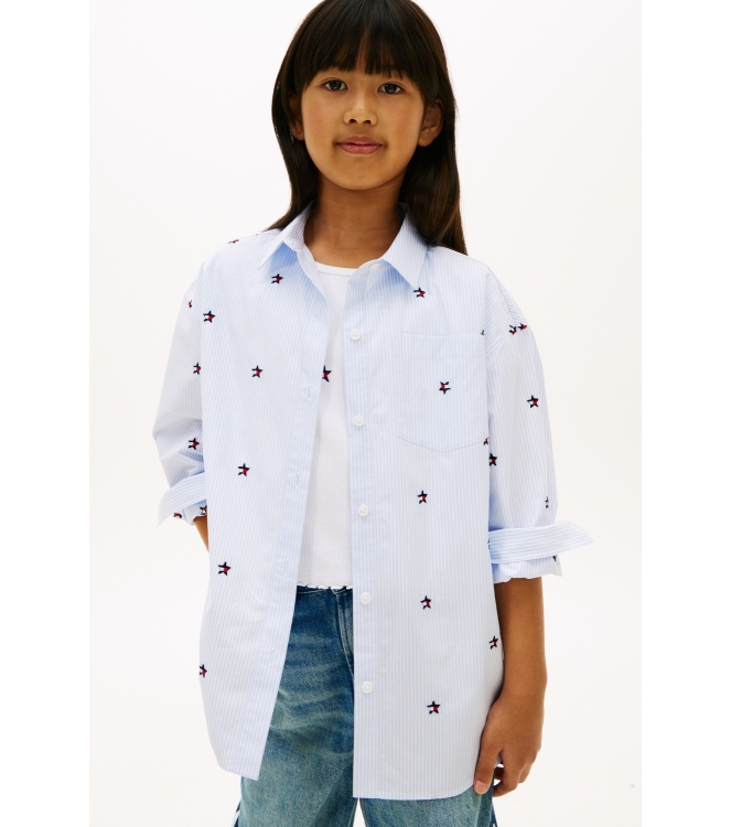 Tommy Hilfiger overhemden Sweet Blue Stripes KG0KG09306