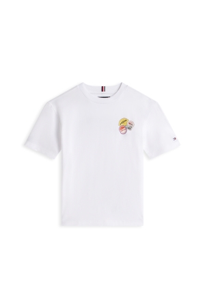 Tommy Hilfiger T-shirt Sticker Print White