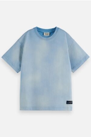 Scotch & Soda Kids T-shirt Back Artwork Heritage Blue