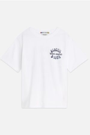 Scotch & Soda Kids T-shirt Front And Back Artwork Bright White