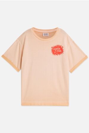 Scotch & Soda Kids T-shirt Front Artwork Coral Sands