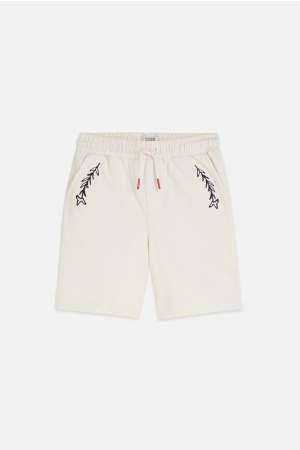 Scotch & Soda Kids Sweatshorts Placed Print Eggnog