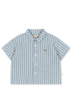 Konges Slojd  BlouElliot Ss Shirt Gots Trio Bleu Stripe
