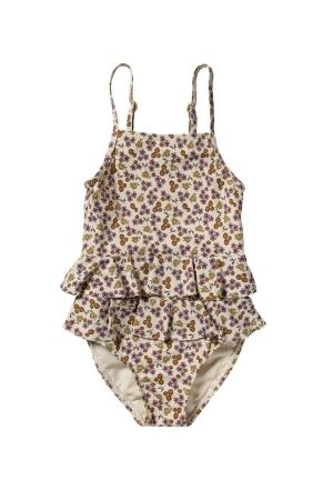 Salted Stories Sparkly Flower Badpak White Swan