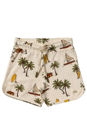 Salted Stories Sailing Seersucker Korte broek White Swan