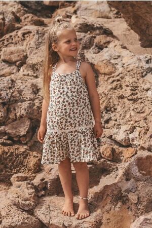 Salted Stories Pommegranate Jurk White Swan