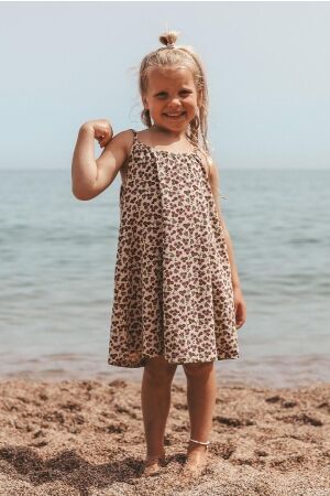 Salted Stories Sparkly Flower Jurk Bombay Brown